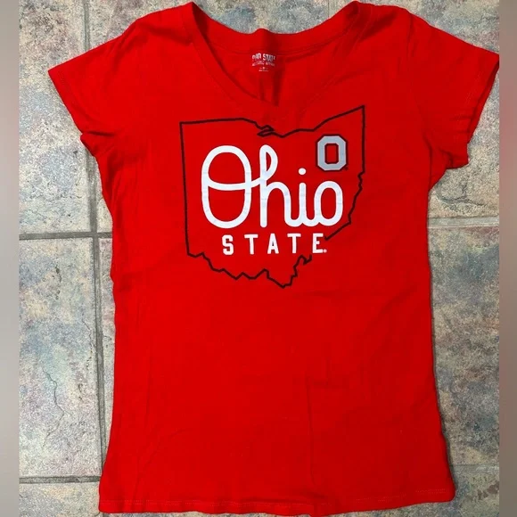 the ohio state university short sleeve v-neck tshirt, size medium - Picture 1 of 5